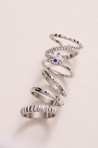 Ribbed Stacking Ring Set of 3.