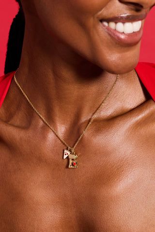 Sweet Shop Pie and Kitchen Mixer Charm Pendant Necklace.