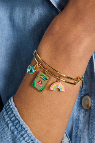 Crayola 'To Teach Is To Color A Life Forever' Multi Charm Bangle.