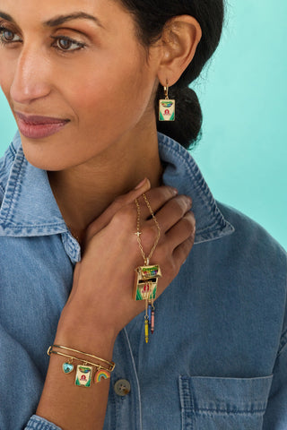Crayola 'To Teach Is To Color A Life Forever' Crayon Box Earrings.