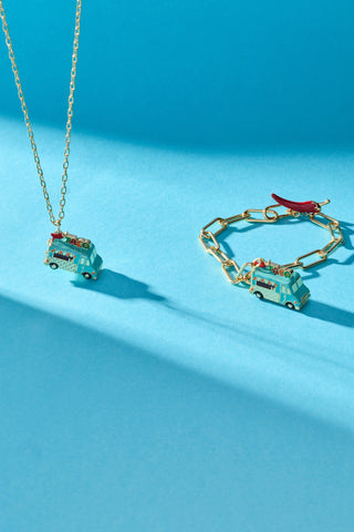 Taco Truck Locket Necklace.