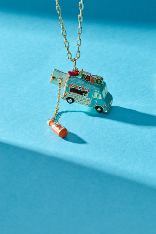 Taco Truck Locket Necklace.