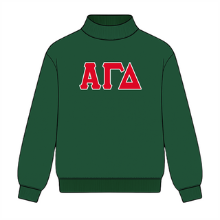 Classic twill sorority embroidered mock neck sweatshirt by Duo Threads, sorority apparel - House of Me boutique Norman OK