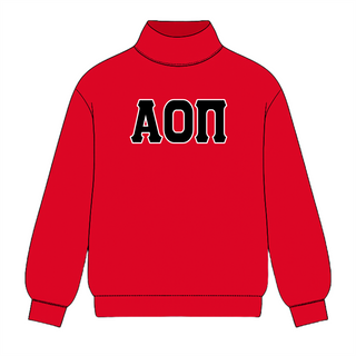 Classic twill sorority embroidered mock neck sweatshirt by Duo Threads, sorority apparel - House of Me boutique Norman OK