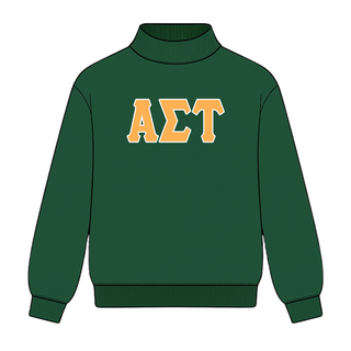 Classic twill sorority embroidered mock neck sweatshirt by Duo Threads, sorority apparel - House of Me boutique Norman OK