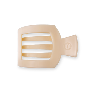 Almond beige medium flat square hair clip by Teleties - House of Me boutique Norman OK