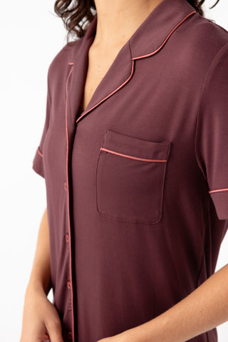 Women's Bamboo Stretch-Knit Short Sleeve & Pant Pajama Set.