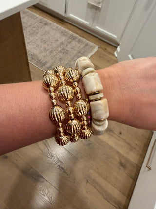 Everyday Gold Stack styled on wrist - House of Me boutique Norman OK