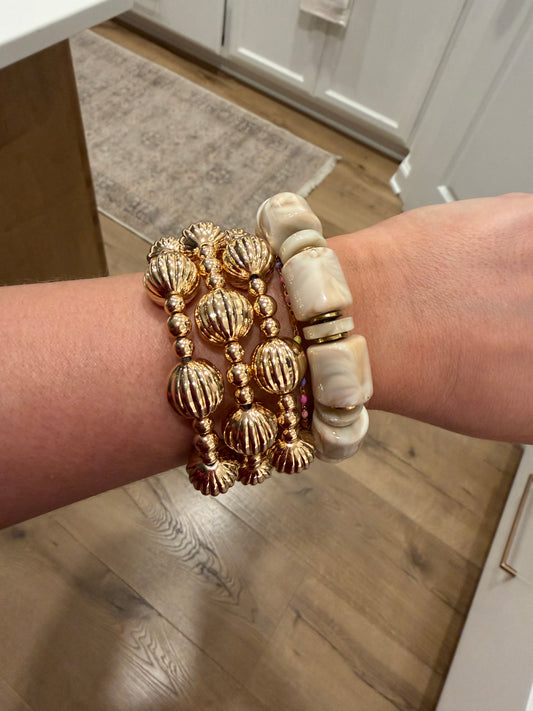 Golden Coast Beaded Bracelet