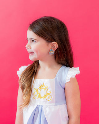 Little Lily castle earrings by Golden Lily detail view - House of Me boutique Norman OK