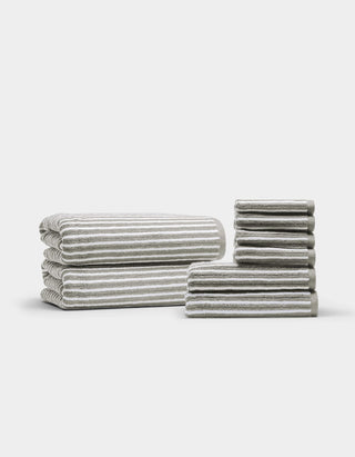 Ribbed Terry Bath Towel Set.