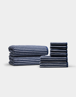 Ribbed Terry Bath Towel Set.