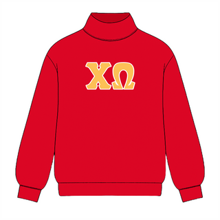 Classic twill sorority embroidered mock neck sweatshirt by Duo Threads, sorority apparel - House of Me boutique Norman OK