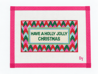 Holly Jolly Christmas needlepoint canvas by Duo Threads - House of Me boutique Norman OK