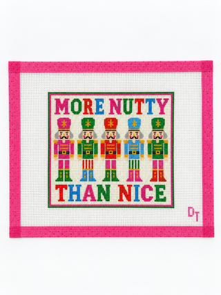 More Nutty Than Nice colorful nutcracker needlepoint canvas by Duo Threads - House of Me boutique Norman OK