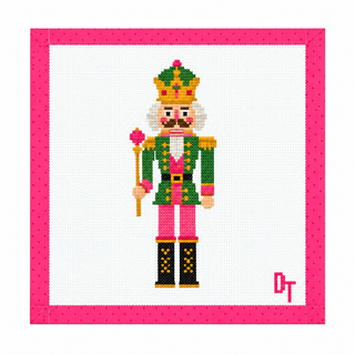 Nutcracker King Christmas needlepoint canvas by Duo Threads - House of Me boutique Norman OK