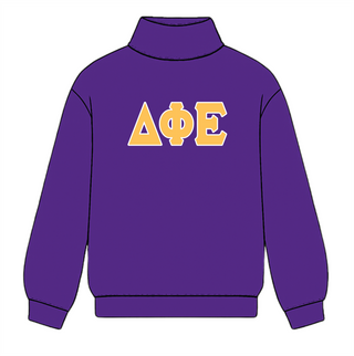 Classic twill sorority embroidered mock neck sweatshirt by Duo Threads, sorority apparel - House of Me boutique Norman OK