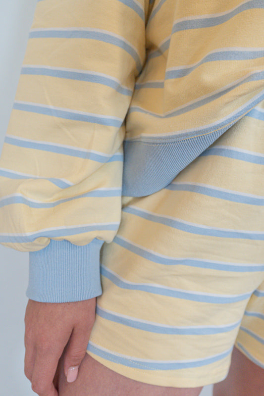 Striped Lounge Sweat Shorts