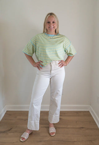 Striped Relaxed Fit Knit Tee