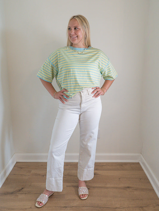 Striped Relaxed Fit Knit Tee