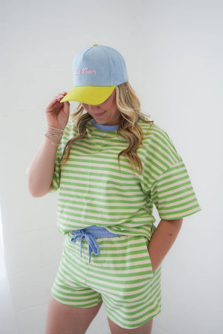 Match Point Striped Shorts