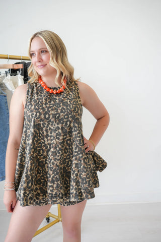 Outlaw Leopard Swing Shorts