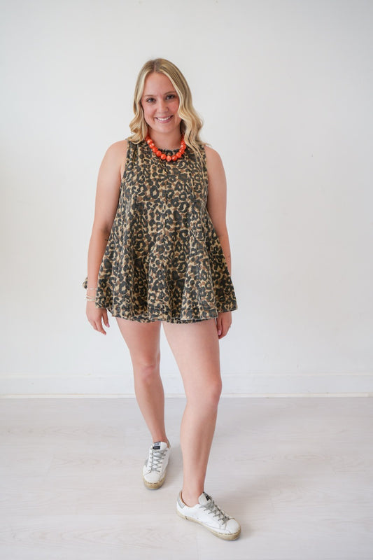 Outlaw Leopard Swing Shorts