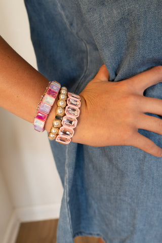 Baby Pink Poppy Bracelets