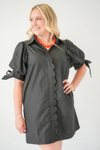 Audrey Puff Sleeve Shift Dress