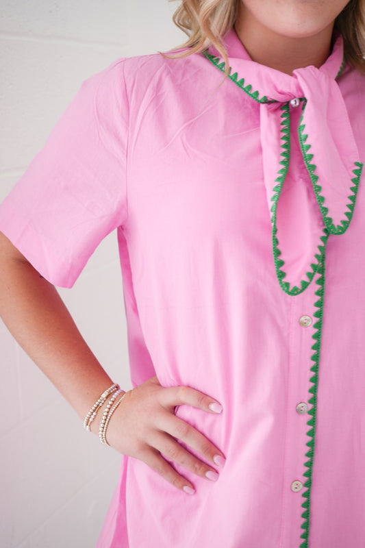 Rosie Scarf Neck Mini Dress