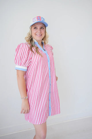 Liberty Striped Patriotic Shift Dress