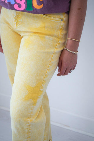 Lemon Drop Denim side view - House of Me boutique Norman OK