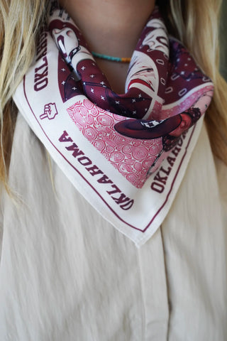 Oklahoma Crimson Gameday Scarf.