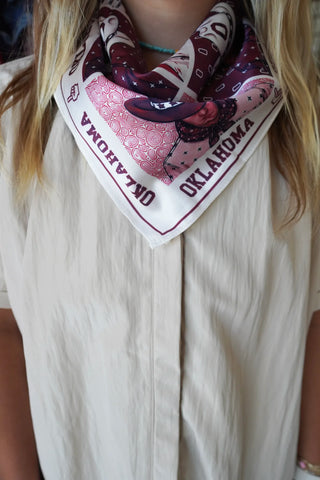 Oklahoma Crimson Gameday Scarf.