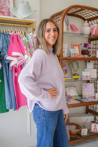 Ryleigh Patchwork Mock Neck Sweater
