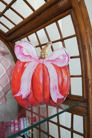 Round Top Acrylic Pink Pumpkin