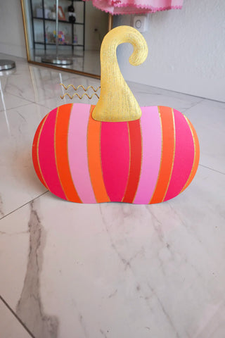 The Round Top Collection Bright Striped Pumpkin