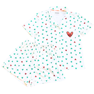 Love Letters sorority pajama set with Greek letter hearts by Duo Threads, sorority apparel - House of Me boutique Norman OK