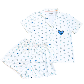 Love Letters sorority pajama set with Greek letter hearts by Duo Threads, sorority apparel - House of Me boutique Norman OK