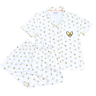 Love Letters sorority pajama set with Greek letter hearts by Duo Threads, sorority apparel - House of Me boutique Norman OK
