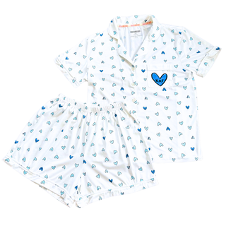 Love Letters sorority pajama set with Greek letter hearts by Duo Threads, sorority apparel - House of Me boutique Norman OK