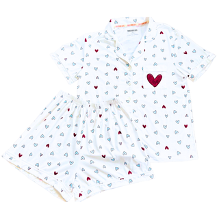 Love Letters sorority pajama set with Greek letter hearts by Duo Threads, sorority apparel - House of Me boutique Norman OK