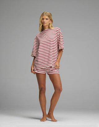 Women's First Layer Boyfriend Sleep Tee & Boxer Short Set