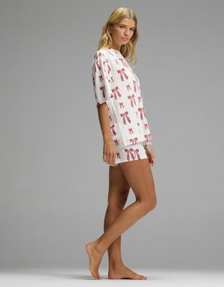 Women's First Layer Boyfriend Sleep Tee & Boxer Short Set