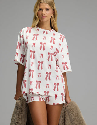 Women's First Layer Boyfriend Sleep Tee & Boxer Short Set