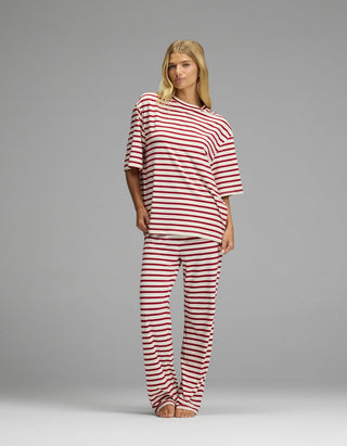 Women's First Layer Boyfriend Sleep Tee & Pajama Pant Set