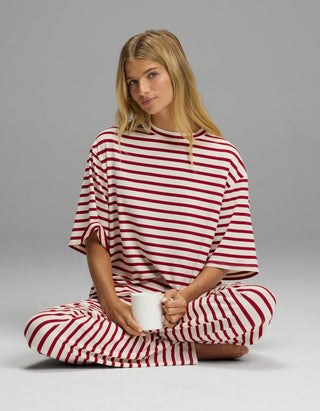 Women's First Layer Boyfriend Sleep Tee & Pajama Pant Set