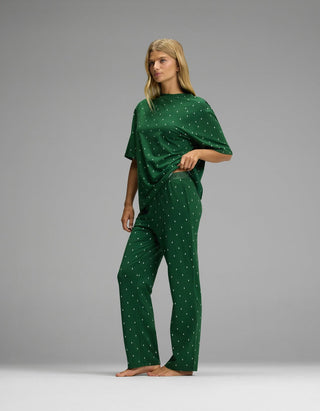 Women's First Layer Boyfriend Sleep Tee & Pajama Pant Set