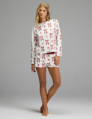 Women's First Layer Long Sleeve Sleep Tee & Boxer Short Set