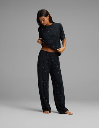 Women's First Layer Pajama Short Sleeve Tee & Pajama Pant Set.